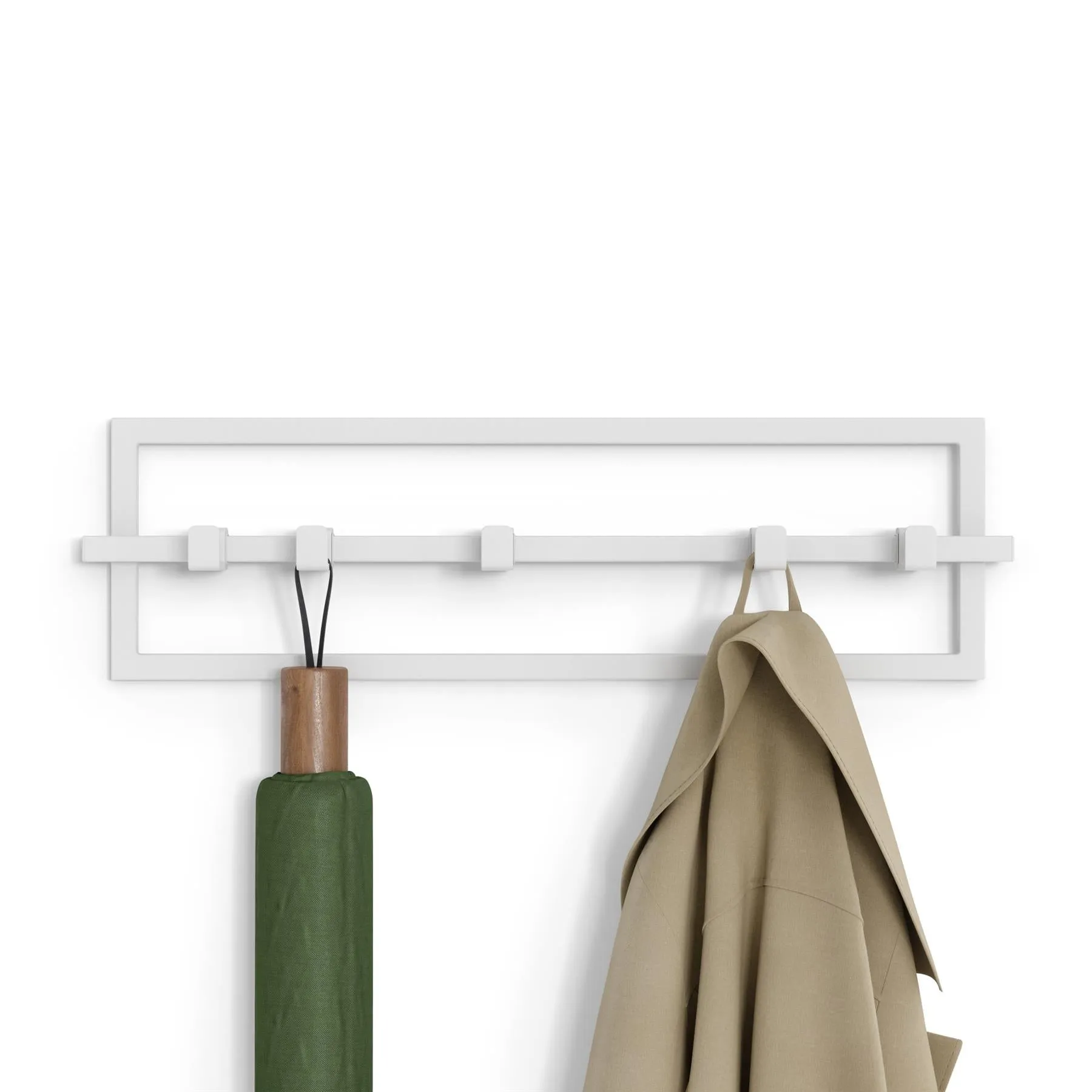 Umbra Cubiko 5 Hook Wall Mounted Coat Rack