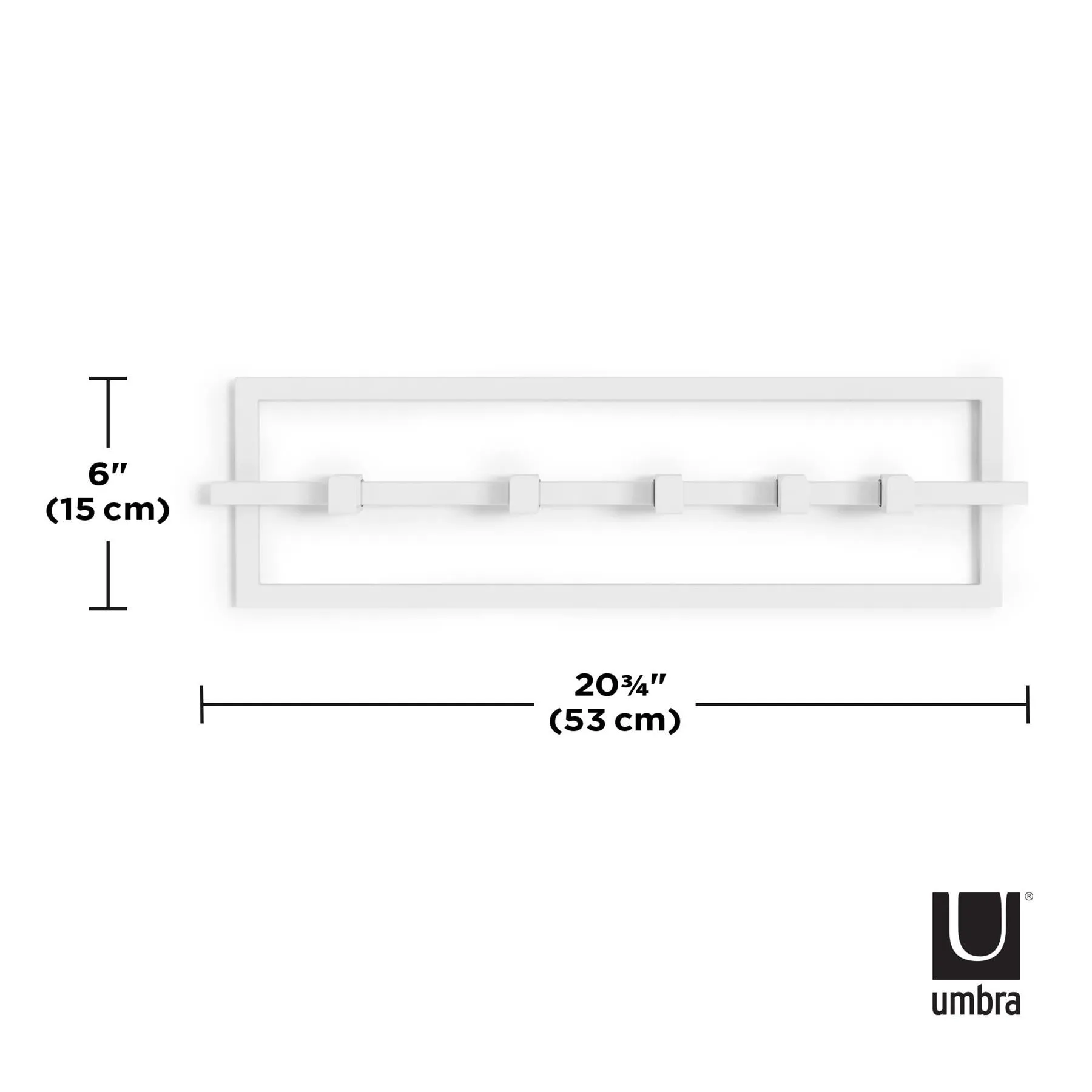 Umbra Cubiko 5 Hook Wall Mounted Coat Rack