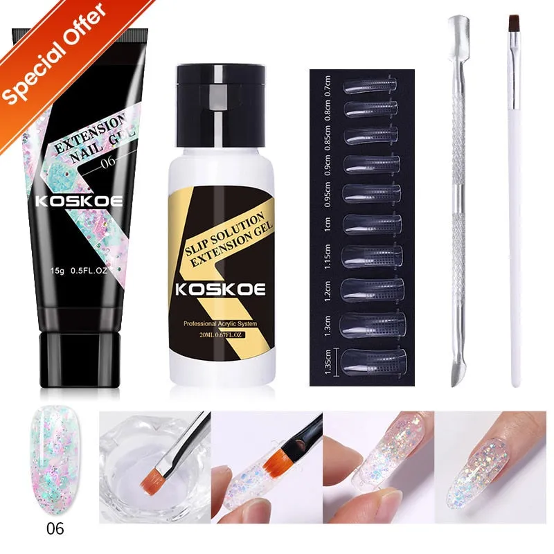 Wenkouban  Acrylic Nail Gel Kit 15Ml Quick Building Set Nail Gel Polish For Nail Extensions Acrylic Gel Polish Nail Art