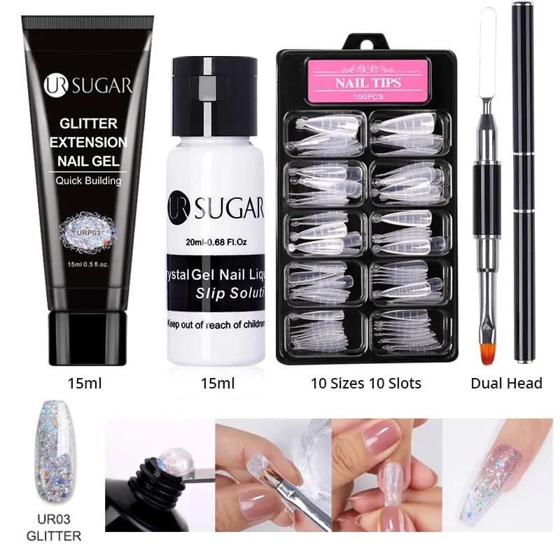 Wenkouban  Acrylic Nail Gel Kit 15Ml Quick Building Set Nail Gel Polish For Nail Extensions Acrylic Gel Polish Nail Art