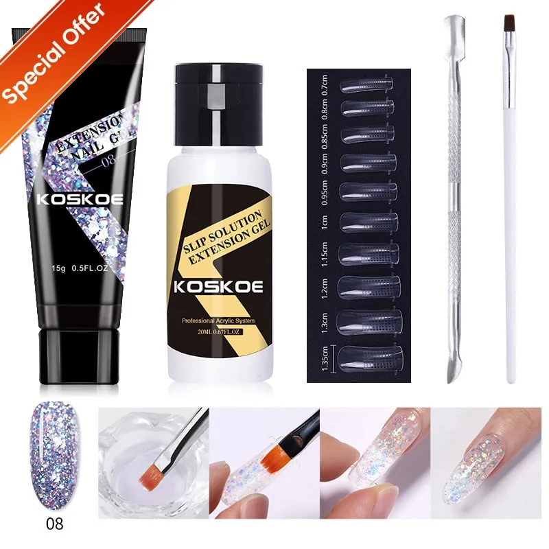 Wenkouban  Acrylic Nail Gel Kit 15Ml Quick Building Set Nail Gel Polish For Nail Extensions Acrylic Gel Polish Nail Art