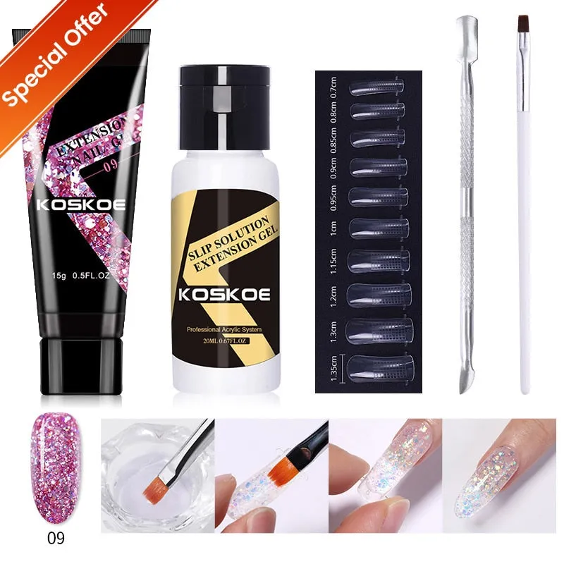 Wenkouban  Acrylic Nail Gel Kit 15Ml Quick Building Set Nail Gel Polish For Nail Extensions Acrylic Gel Polish Nail Art