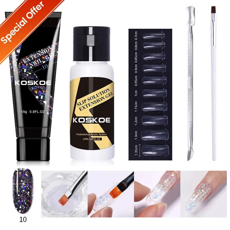 Wenkouban  Acrylic Nail Gel Kit 15Ml Quick Building Set Nail Gel Polish For Nail Extensions Acrylic Gel Polish Nail Art