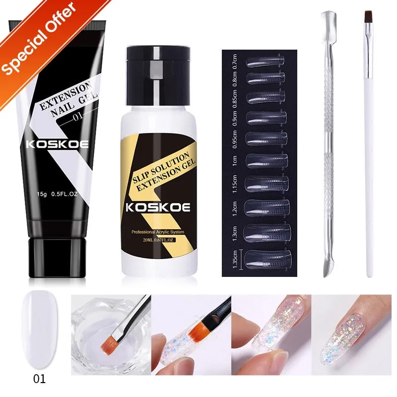Wenkouban  Acrylic Nail Gel Kit 15Ml Quick Building Set Nail Gel Polish For Nail Extensions Acrylic Gel Polish Nail Art