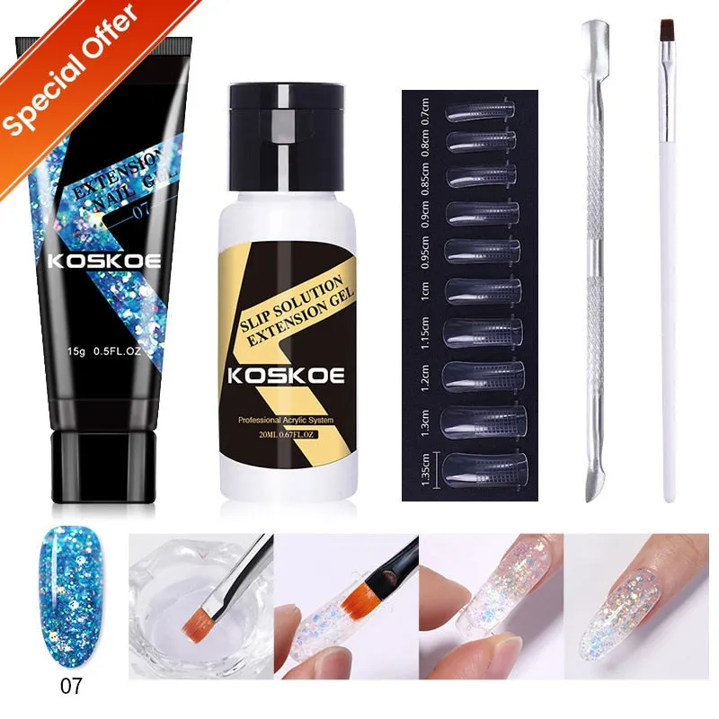 Wenkouban  Acrylic Nail Gel Kit 15Ml Quick Building Set Nail Gel Polish For Nail Extensions Acrylic Gel Polish Nail Art