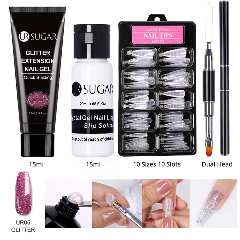 Wenkouban  Acrylic Nail Gel Kit 15Ml Quick Building Set Nail Gel Polish For Nail Extensions Acrylic Gel Polish Nail Art