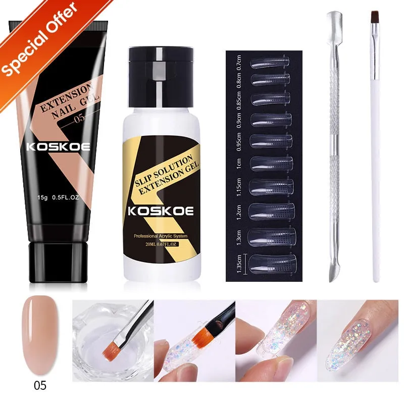 Wenkouban  Acrylic Nail Gel Kit 15Ml Quick Building Set Nail Gel Polish For Nail Extensions Acrylic Gel Polish Nail Art