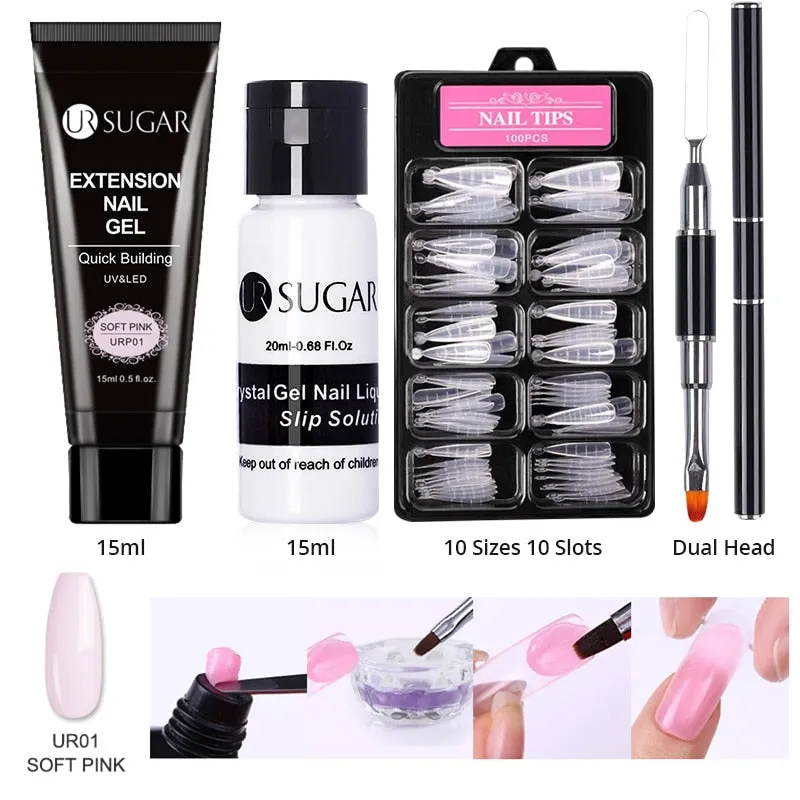 Wenkouban  Acrylic Nail Gel Kit 15Ml Quick Building Set Nail Gel Polish For Nail Extensions Acrylic Gel Polish Nail Art