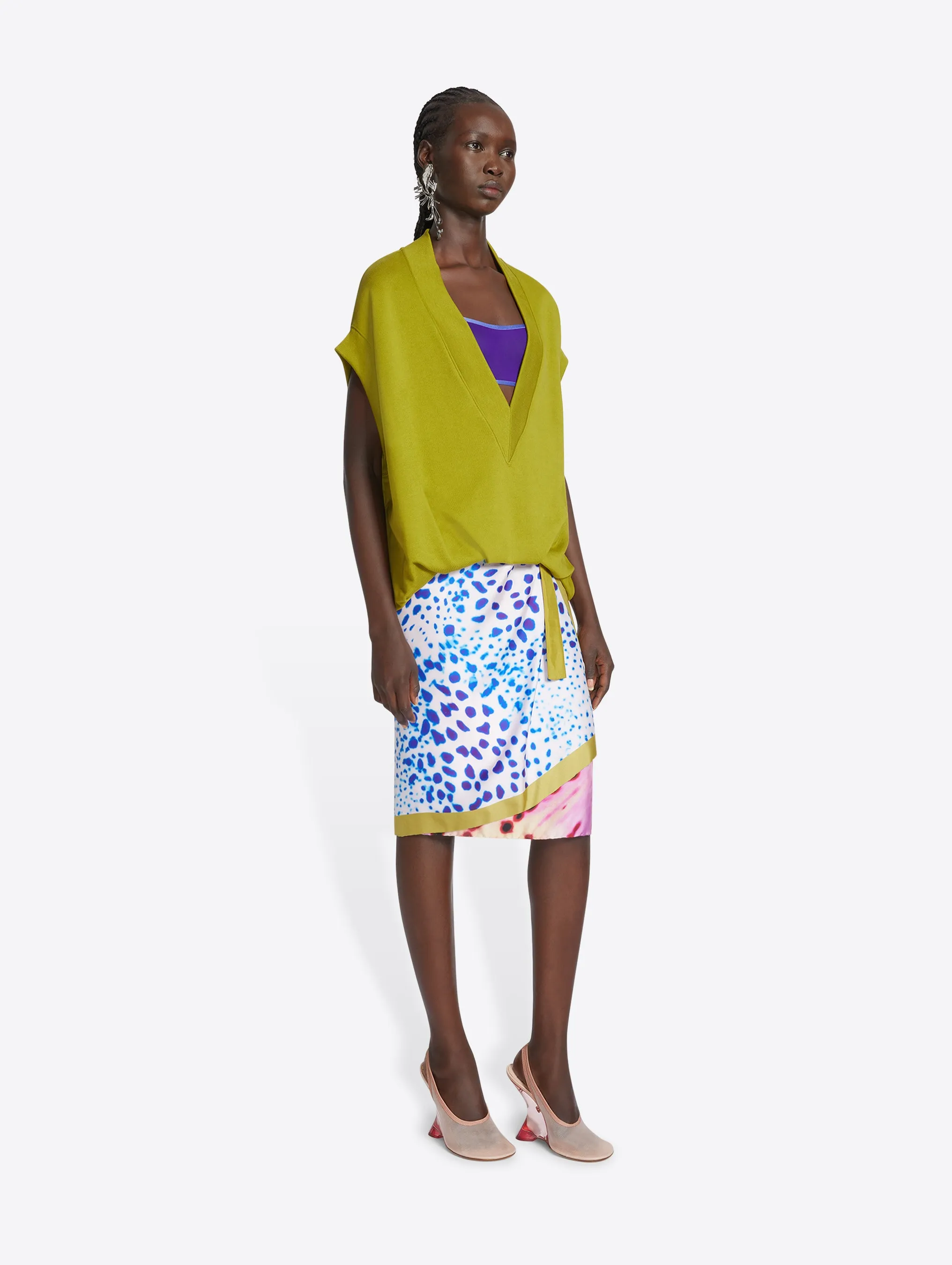 Wrap scarf-skirt