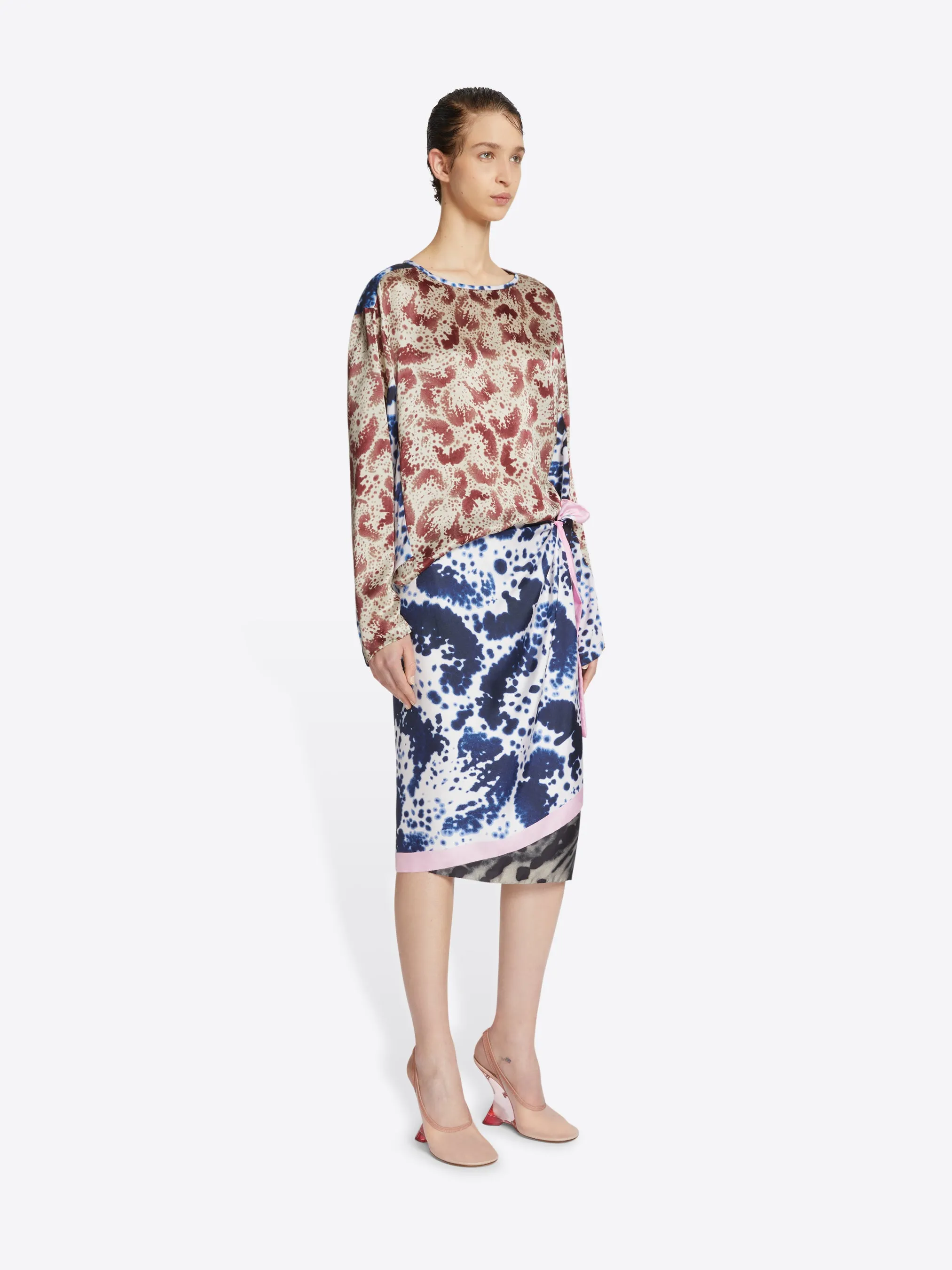 Wrap scarf-skirt