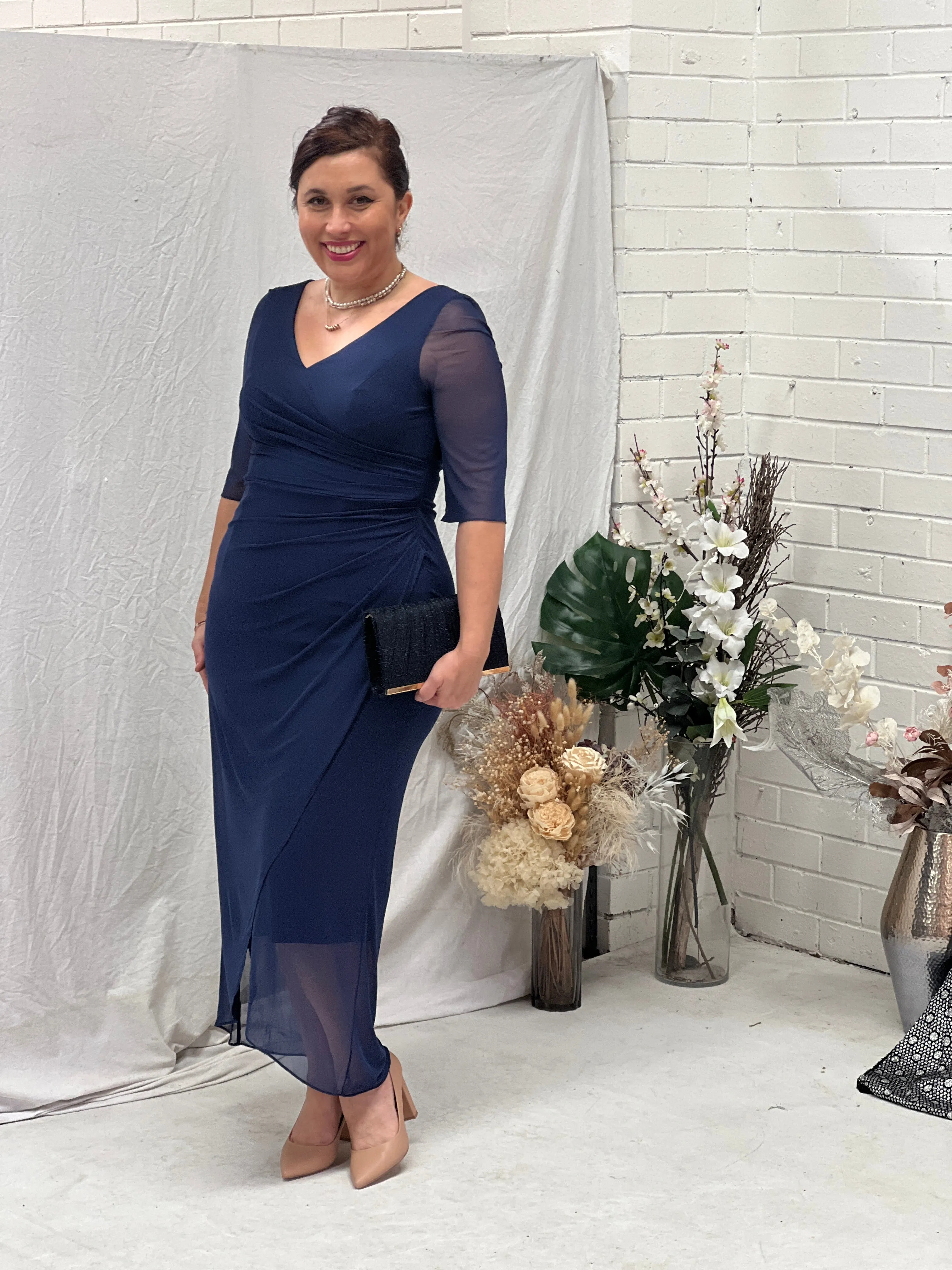 Yancy Navy Evening Dress