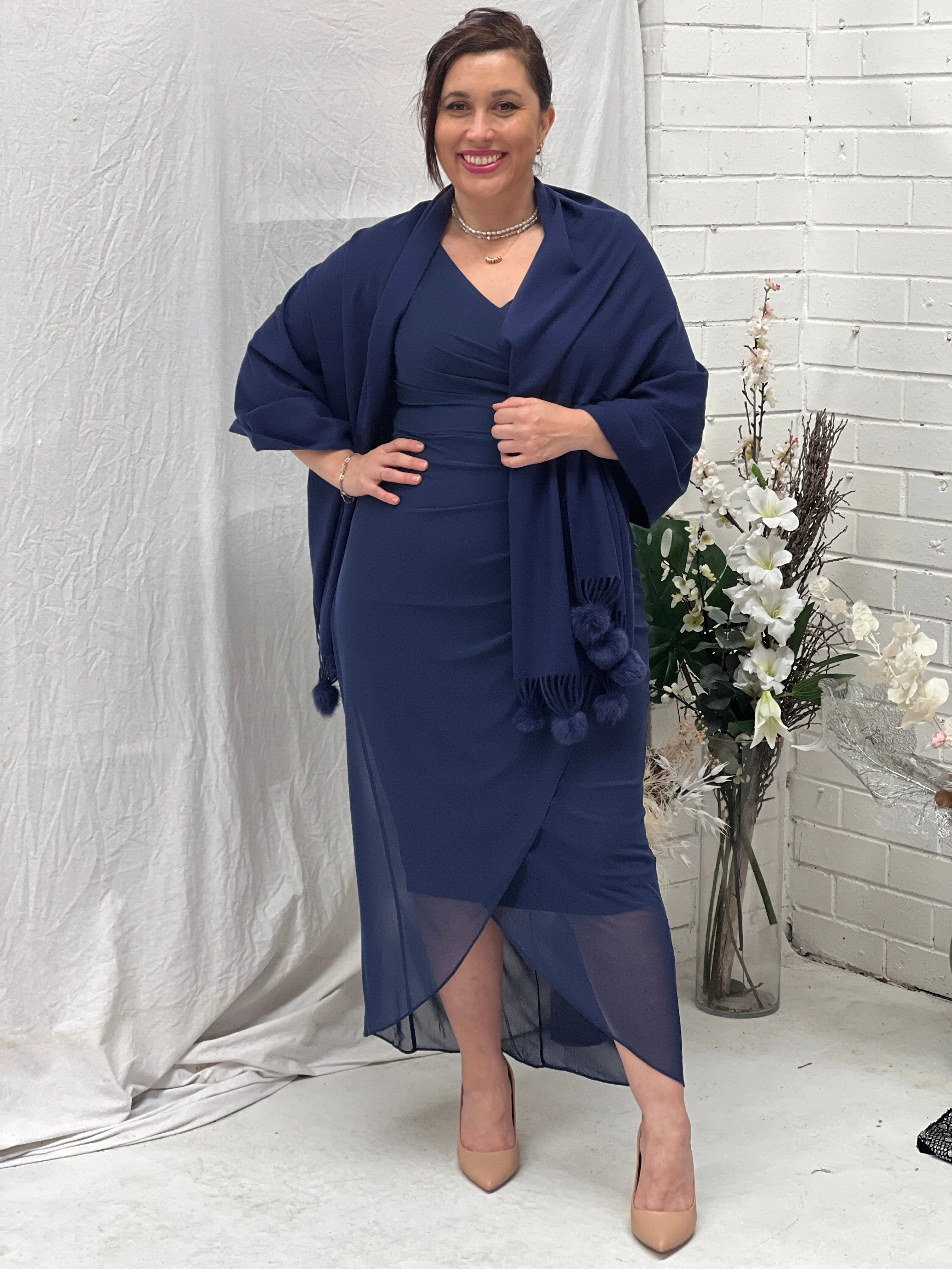 Yancy Navy Evening Dress