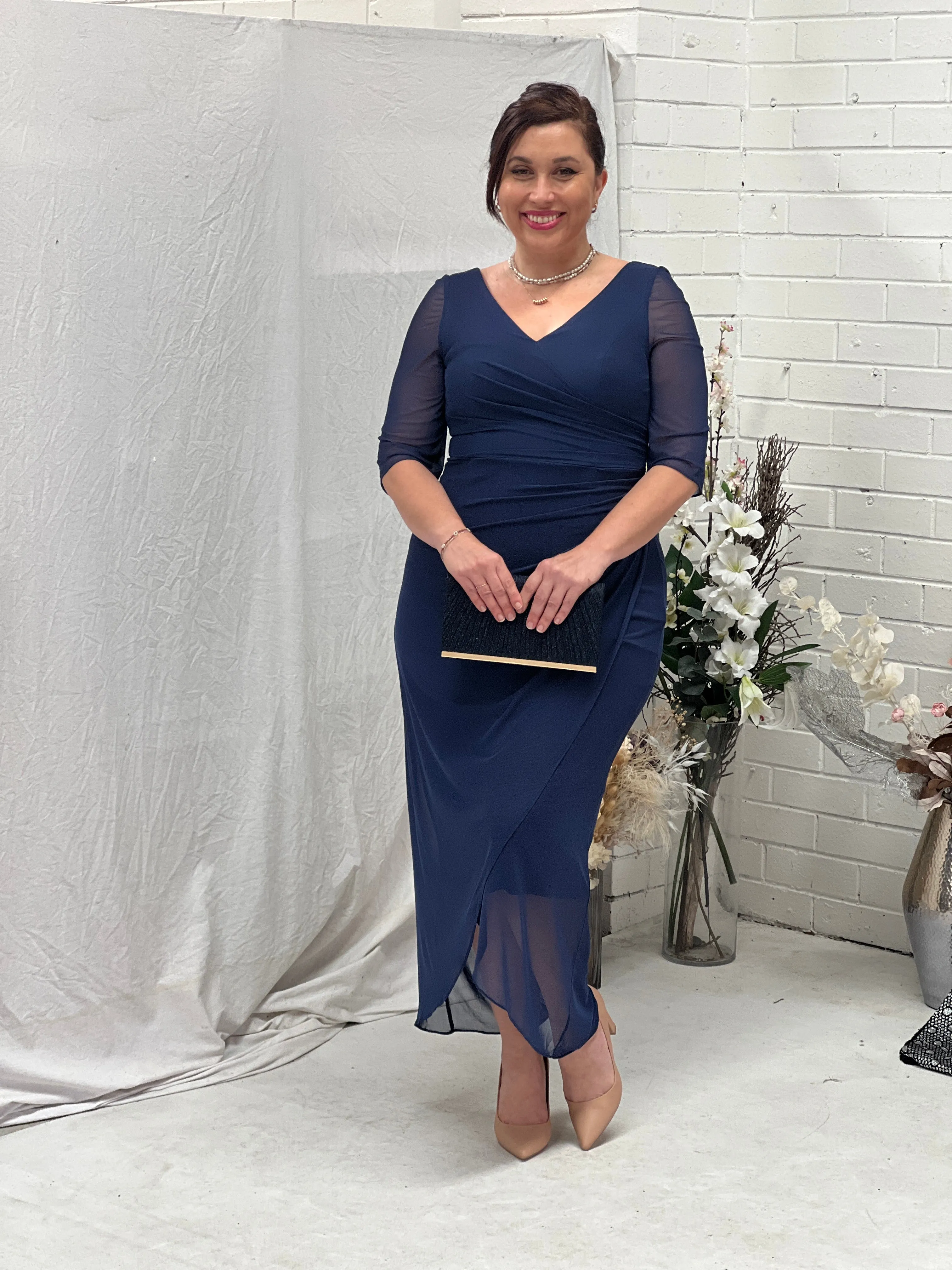 Yancy Navy Evening Dress