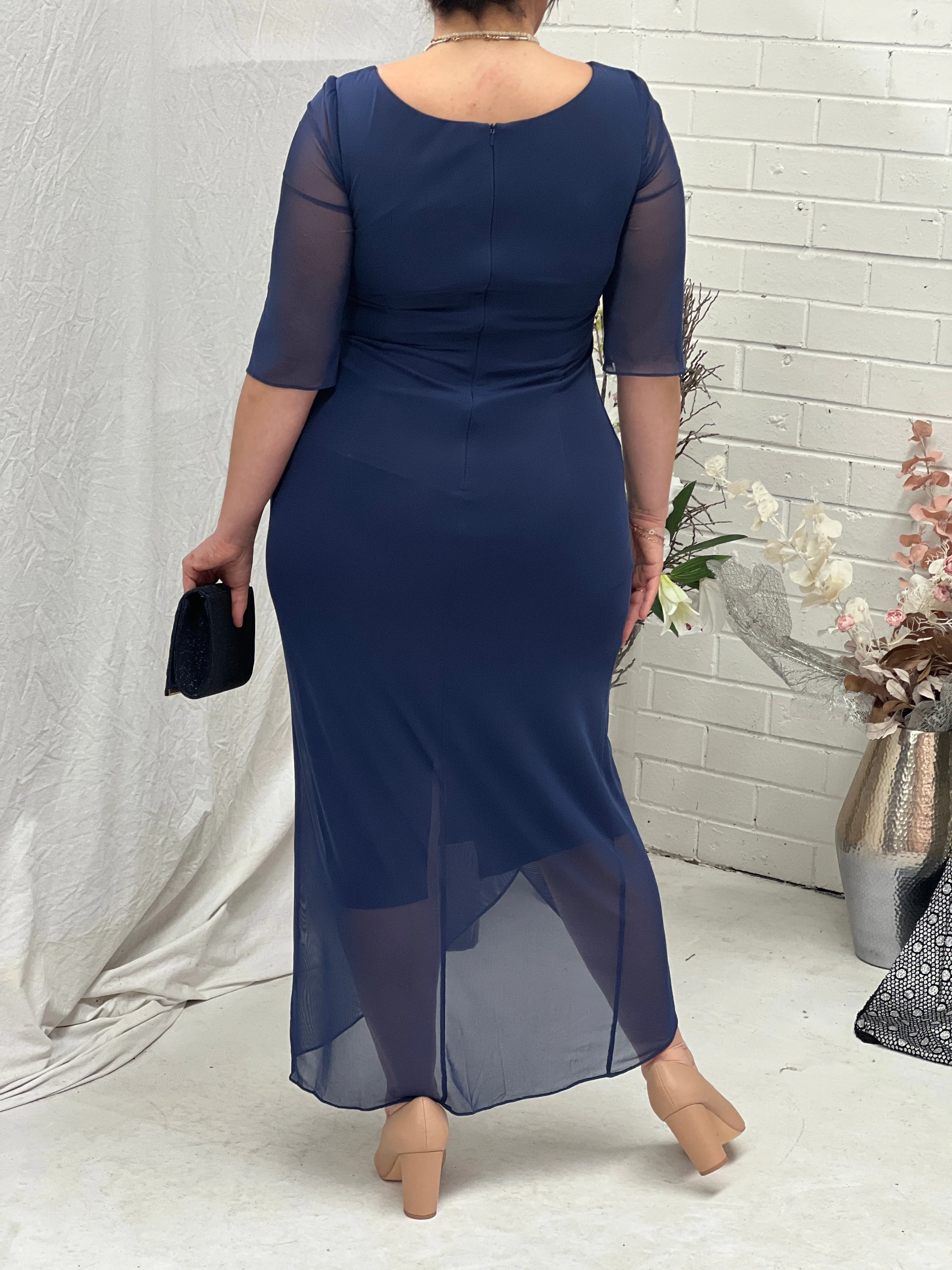Yancy Navy Evening Dress