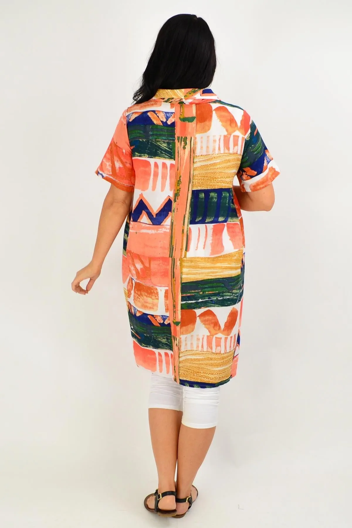 Zaragoza Cowl Neck Bubble Tunic Dress